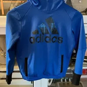 Blue and black adidas hoodie deals